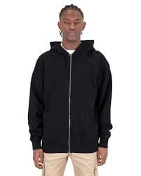 Shaka Wear® Stylish Garment Dye Double Zip Hooded Sweatshirt, Size: S, Color: BLACK | Michaels