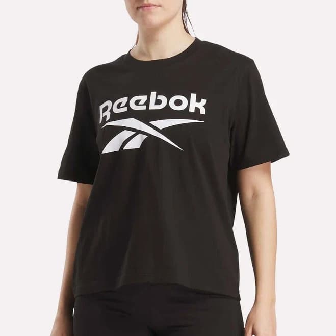 Reebok Women's Big Logo Oversized Crew Short Sleeve Tee