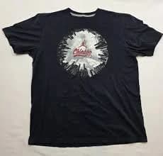 Air Jordan 23 Chicago Circular Graphic Black Short Sleeve T-Shirt. Size L