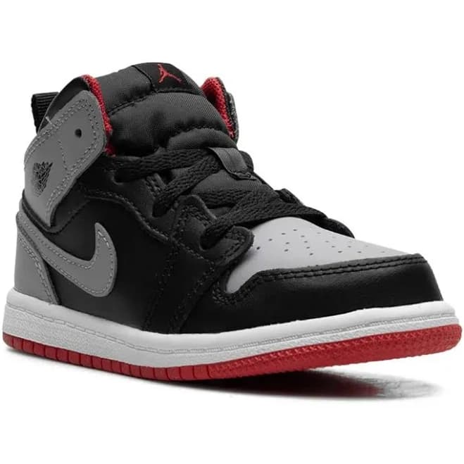Jordan Kids Air Jordan Mid Black/Cement Grey-fire Red-white