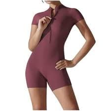 Njagoc3 Womens Summer Casual Cross-Back Sports Jumpsuit Breathable Comfort Fit Bodycon Strapless Romper Athletic Yoga Outfit - Walmart.com