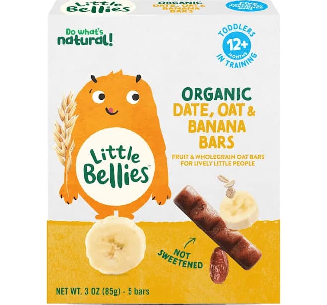 Little Bellies Organic Date, Oat & Banana Toddler Snack Bars