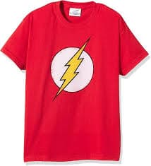dc comics Distressed Flash Logo T-Shirt for Boys, Red (Red), XXL, Red : Amazon.com.be: Fashion