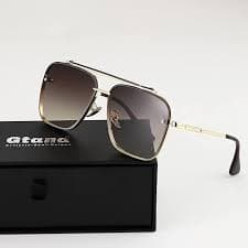 Gtand Fashion Trendy Square Aviator Gradient Sunglasses For Women Men Vintage Metal Sun Glasses, C1 Black Frame/Gradient Gray Lens, 58 mm : Amazon.sg: Fashion