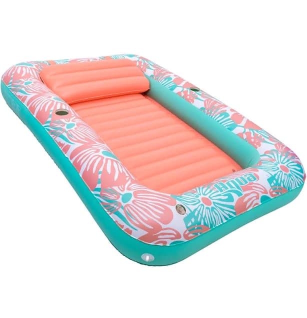 Aqua Leisure - Tanning Pool Lounger | Premium Inflatable Lounger for Relaxation & Fun, Large, Pink
