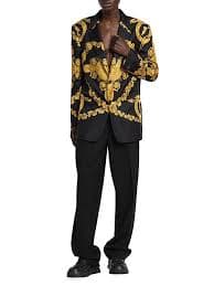 Versace Virgin Wool Pleated Pants | Saks Fifth Avenue