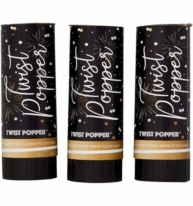 Toasting New Year's Twist Poppers