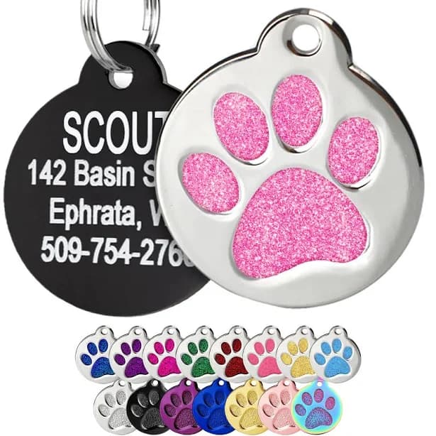 Glitter Dog Tags for Pets