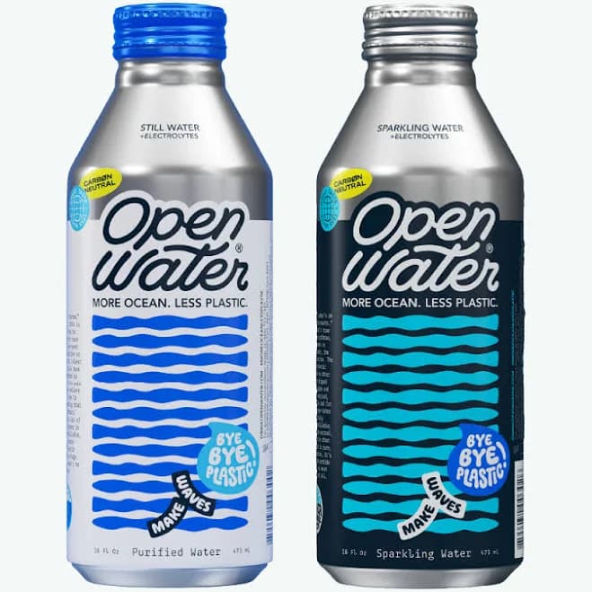 Open Water Aluminum Bottle Canned Water Sparkling