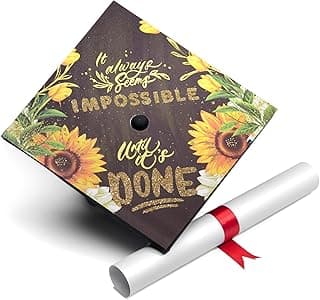 Once Upon A Time Graduation Cap Topper with Flowers, Grad Cap Decorations, Class of 2024 Grad Cap Topper