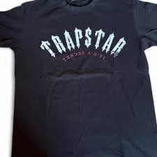 Trapstar Men's Black and Navy T-shirt