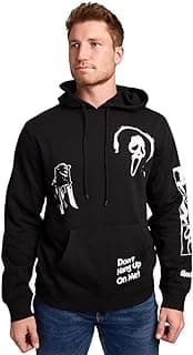 Ghostface Don't Hang Up on Me on Men's Black Hooded Sweathirt