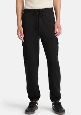 No Boundaries Men's Fleece Cargo Jogger Pants