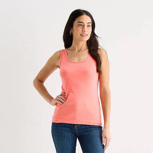 St. John's Bay Women's Scoop Neck Sleeveless Tank Top