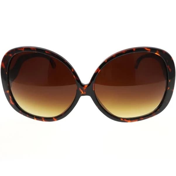 Flawless Eyewear Oversized Jackie O Round Dark Lens Sunglasses Women's
