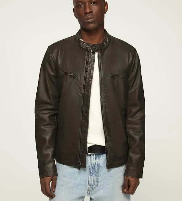 Lucky Brand Men's Bonneville Washed Leather Jacket
