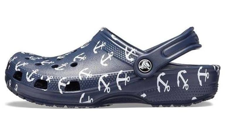 Men's Crocs Classic Clog Printing Sandals Deep Blue