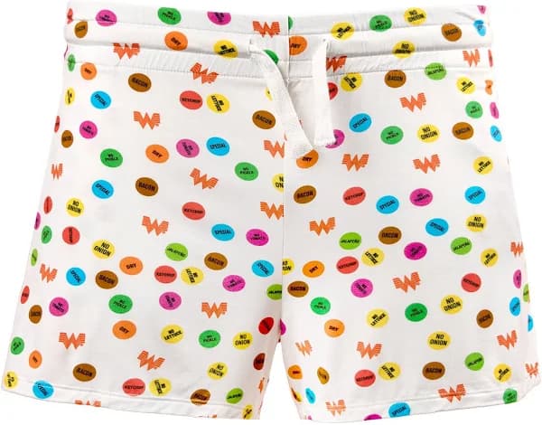White Day Dot Sleep Shorts