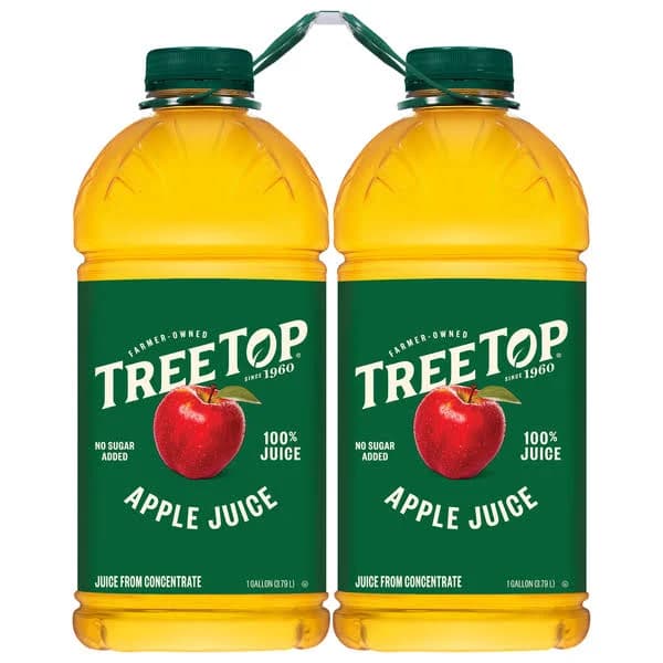 Tree Top, 100% Apple Juice, 1 Gallon, 2-Count