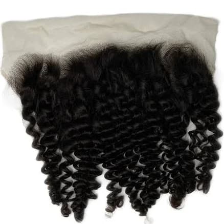 Amazon Curly 13x6 Frontal Lace Closures 14 / Curly