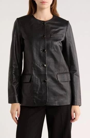rag & bone Women's Payley Leather Blazer