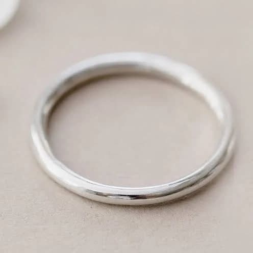 Sterling Silver Skinny Stackable Band Ring