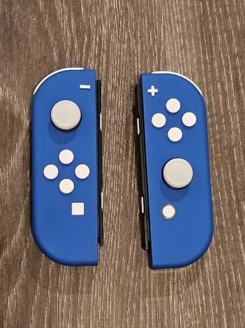 Blue and White Custom Joycons