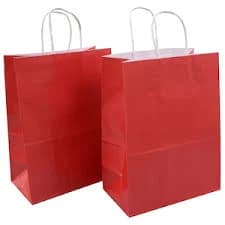 Voila Red Glossy Medium Gift Bags