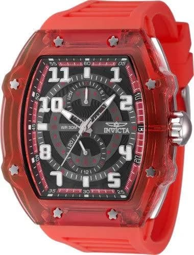 Invicta Men's Racing Quartz Watch with Red Silicone Strap