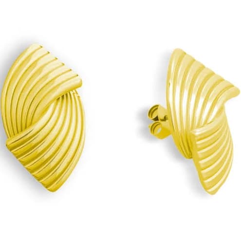 18K Gold Plated Stainless Steel Deco Dreams Waterproof Earrings