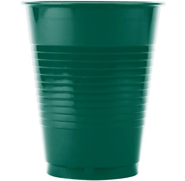 Creative Converting 28312481 16 oz. Hunter Green Plastic Cup - 240/Case