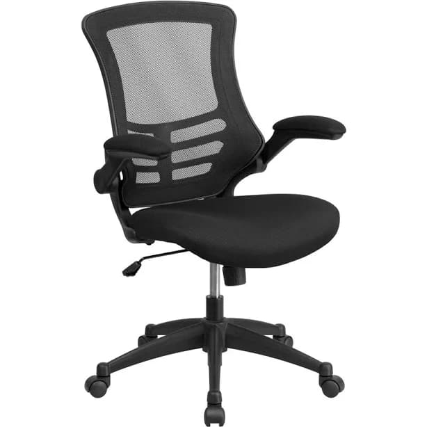 Flash Furniture Mid Back Mesh Swivel Ergonomic Task Office Chair Flip Up Arms