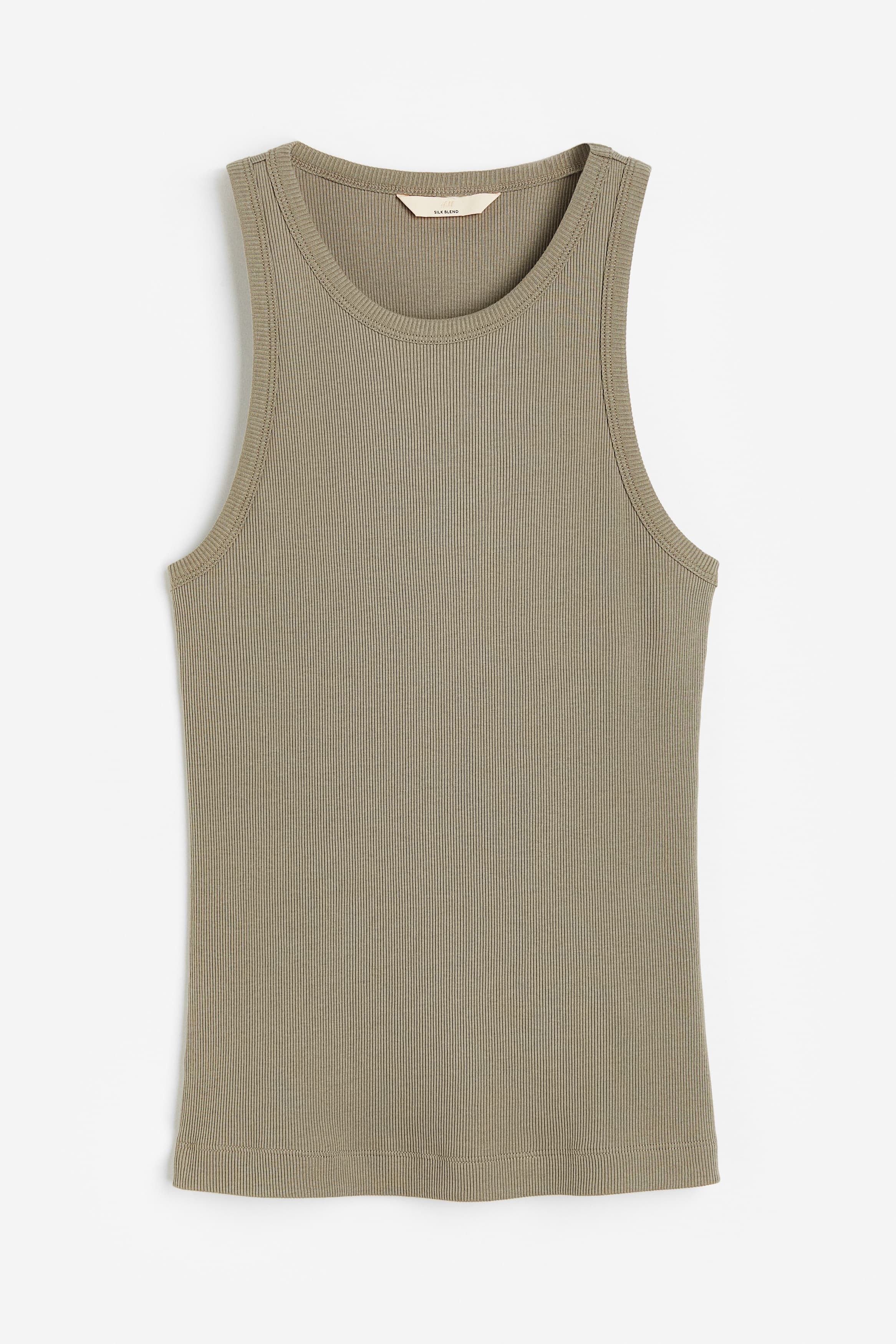 Silk-blend Tank Top - White - Ladies | H&M US