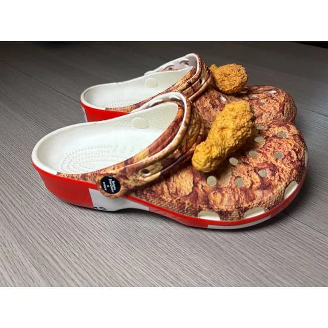 Crocs Shoes | Kfc X Crocs Classic Clog Fried Chicken Mens Sz 5 Womens Sz 7 | Color: Red/White | Size: 5 | Xa_Ri's Closet