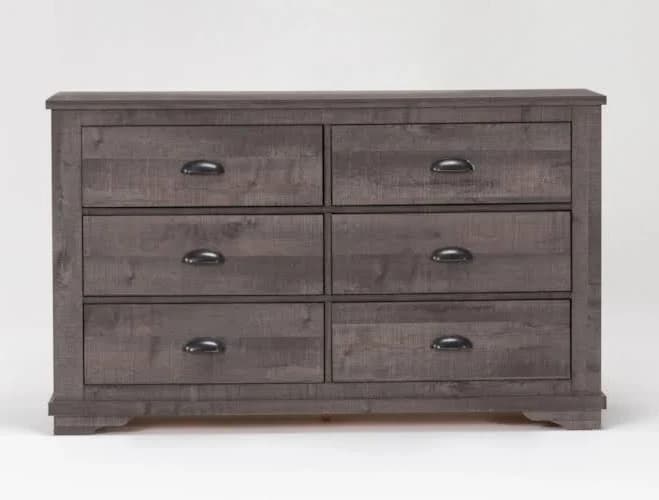 Grey 6-Drawer Dresser - Mdf 59.06"W x 16.9"D x 35.6"H at Living Spaces