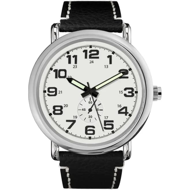 George Men's Round Silver Easy Read Watch