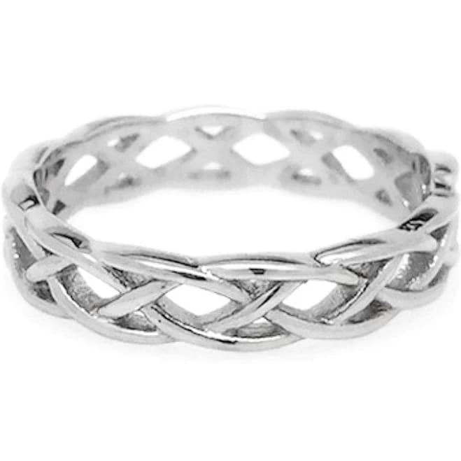 Loralyn Designs Women's Celtic Infinity Stainless Steel Wedding Band