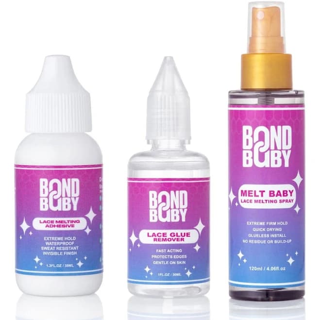 Bond Baby Classic Trio – Wig Lace Glue, Melting Spray & Adhesive Remover Set