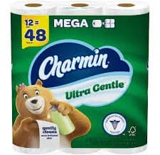 Charmin Ultra Gentle Toilet Paper, 12 Mega Rolls, 231 Sheets Per Roll