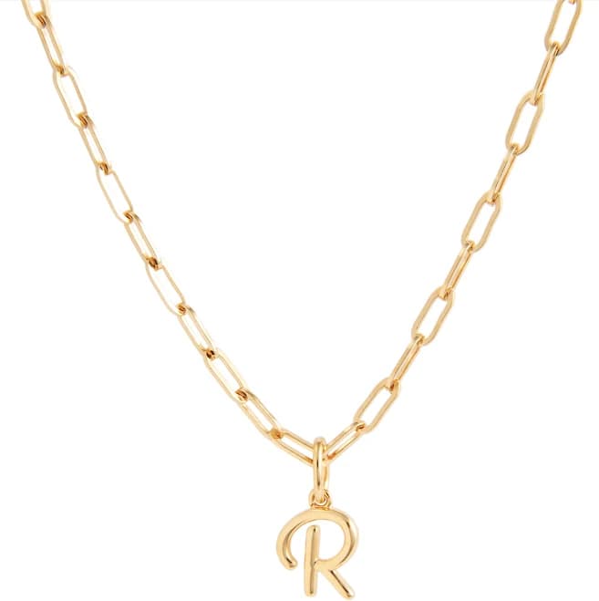 Kasey Cursive Initial Gold Vermeil Necklace