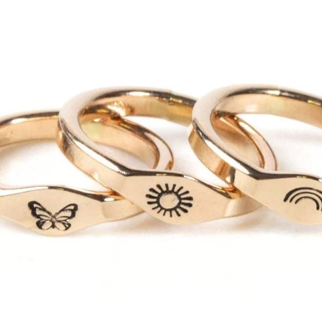 Amy Waltz Designs Sterling Silver Celestial Emblem Ring