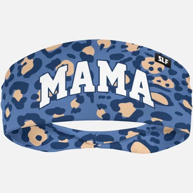 Sleefs Mama Denim Leopard Headband