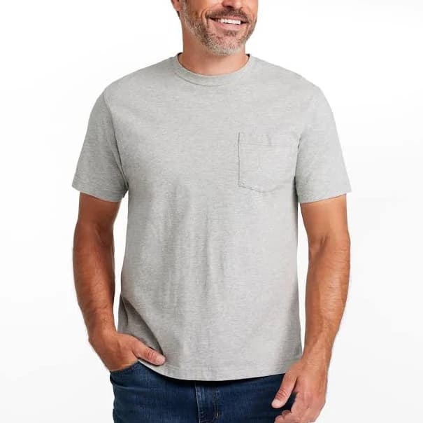 Men's l.l.bean Carefree Unshrinkable Tee with Pocket Traditional Fit