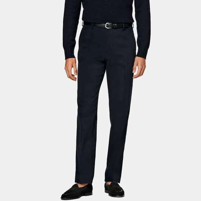 Suitsupply Men's Stretch Cotton Straight Leg Pants