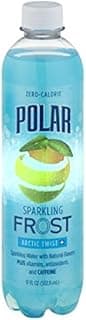 Polar Beverages Frost Sparkling Water, Arctic Twist, 17 Fluid Ounce (Pack of 12)