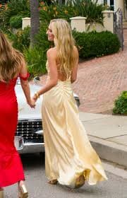 Blaise Yellow Satin Maxi Dress | Beginning Boutique US