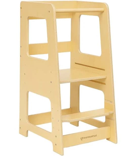 Kids & Toddler Learning Tower Kitchen Step Stool Extra Wide Educational Tower