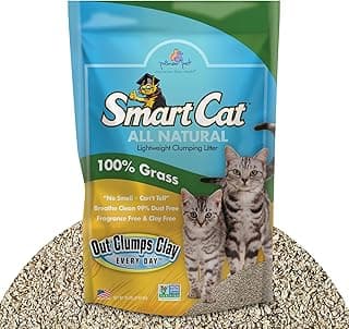 All Natural Clumping Cat Litter, 20 Pound (320oz 1 pack) - Alternative to Clay and Pellet Litter - Chemical and 99% Dust Free - Unscented and Lightweight