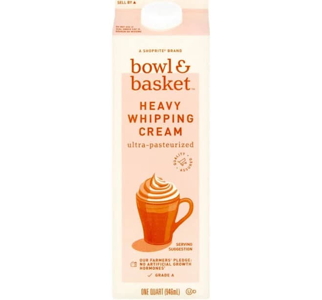 Bowl & Basket Heavy Whipping Cream, One Quart (6 Pack)