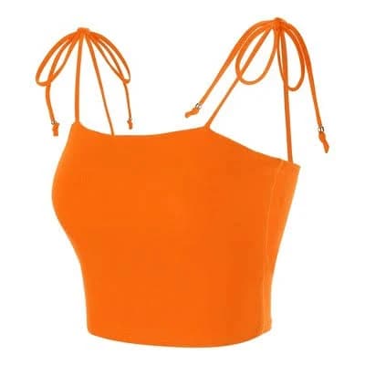 Allegra K Women's Tie Spaghetti Strap Cami Top
